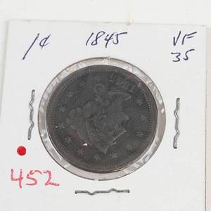 1845 US Large cent