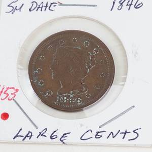 1846 US Large cent, small date