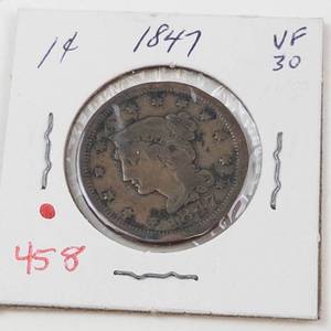 1847 US Large cent