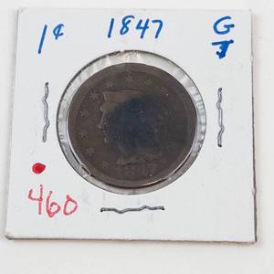 1847 US Large cent