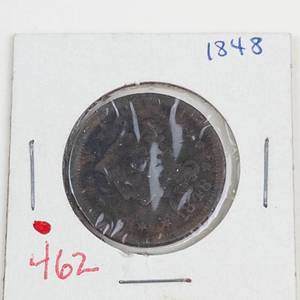 1848 US Large cent, corrosion