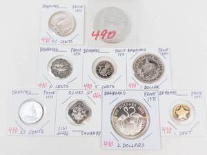 1971 Proof Bahamas 9 coin set 2.8723 oz silver content