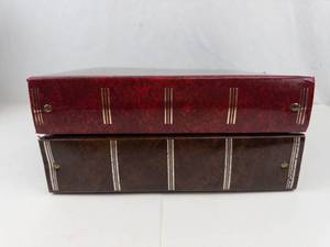 2) 3 ring binders of 12 pocket vinyl pages (empty)