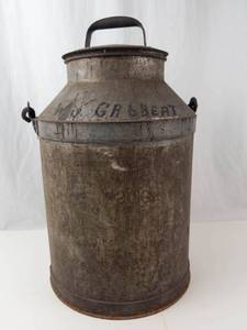 Vintage Metal Milk Can