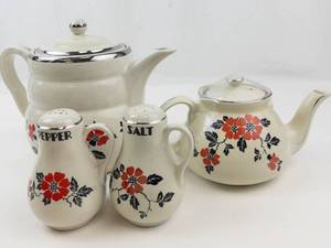 Vintage Halls Flower Teapots and Shakers