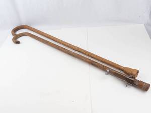 Vintage Wooden Walking Canes Pair