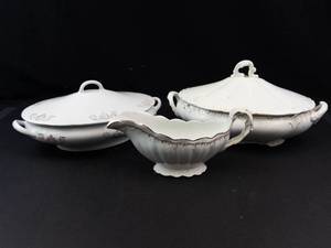 Antique Porcelain Serving Pieces (Lot of 3)