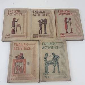 Vintage English Activities School Textbooks Lot of 5