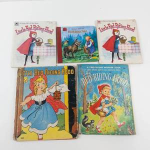 Vintage Little Red Riding Hood Childrens Book Mixed Lot 5 Volumes