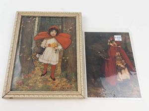 M.L. Kirk Framed Print & Red Riding Hood Print Mixed Lot (2)