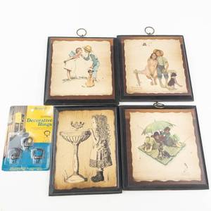 Norman Rockwell Plaques & Homecraft Decorative Rings Mixed Lot