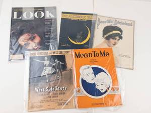 Vintage Sheet Music & LOOK Magazine Mixed Lot