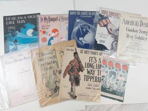 Vintage Sheet Music Assortment (Lot of 9)
