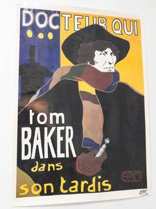 Vintage 1983 Doctor Who Tom Baker Poster
