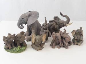 Porcelain Elephant Figurines Mixed Lot (Lot of 7)