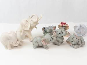 Elephant Figurine Set (Lot of 8)