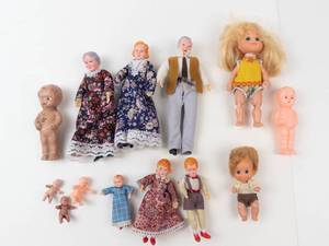 Vintage Mixed Lot of 13 Miniature Dolls
