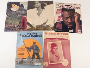 Vintage Mixed Lot of Magazine Ads & Sheet Music