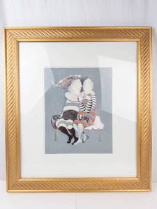 Graciela Rodo Boulanger Sisters With Cat Framed Lithograph