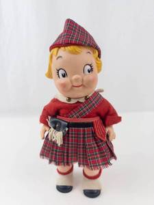 Vintage Campbells Soup Kid Doll With Tartan Outfit