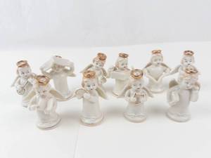 Porcelain Angel Figurines Set (Lot of 12)