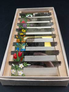 Vintage Glass Dinner Placecard Holders (Set of 8)
