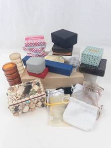 Mixed Lot of Decorative Gift Boxes, Jewelry Boxes & Pouches