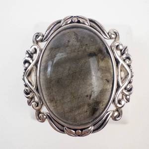 Ornate Labradorite Sterling Silver Ring Size 7.75