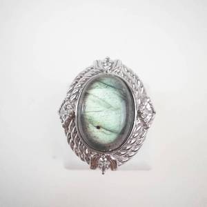Judith Ripka Labradorite Sterling Silver Ring Size 8