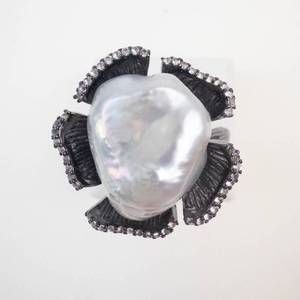 HONORA Baroque Pearl Sterling Silver Ring Size 10