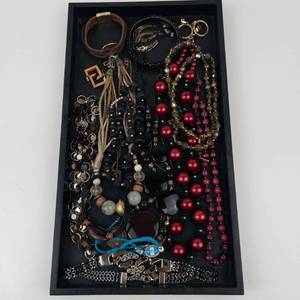 Costume Jewelry Assortment in Tray