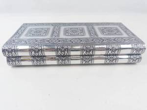 Decorative Silver Inlay Jewelry Box (Book end style...)