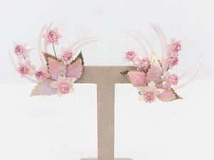 Vintage Floral Clip-On Earrings