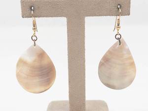 Mother of Pearl Teardrop Wire Earrings
