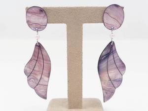 Purple Mother of Pearl Drop Earrings