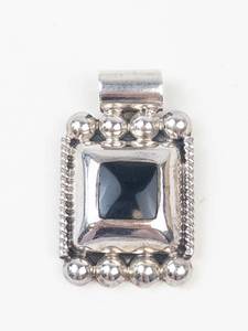Chico Sterling Silver Onyx Slide Pendant