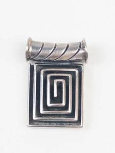 Sterling Silver Slide Pendant With Swirl Design