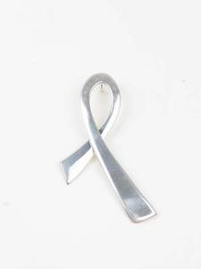 Sterling Silver Breast Cancer Ribbon Pendant