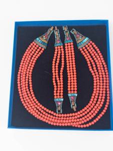 Heidi Daus Beaded Necklace & 2 Bracelet Costume Set in Box (Lot of 3)