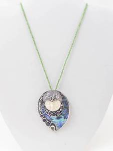 Sajen Abalone & Multigemstone Goddess Sterling Silver Necklace