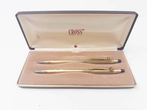 Cross 10k Gold Filled Pen & Pencil Set in Original Box