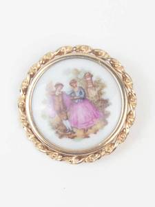 Porcelain Portrait Brooch