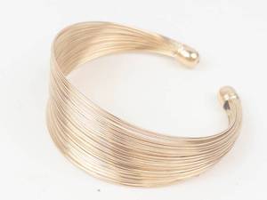 Wide Cable Tone Multi-Wire Cuff Bracelet