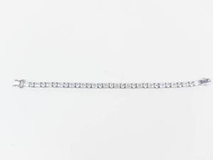 Tycoon Sparkling CZ Sterling Silver Tennis Bracelet 7.5 in