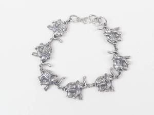 Sterling Silver Elephant Charm Bracelet