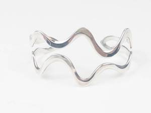 Double Weave Sterling Silver Cuff Bracelet