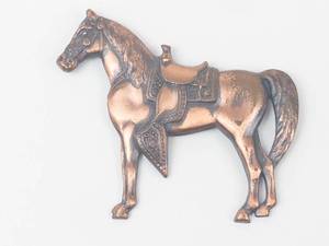 Copper Horse Brooch