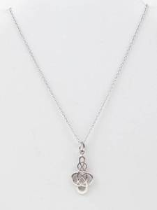 Classic Sterling Silver Celtic Cross Necklace 18