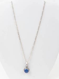 Sterling Silver Lapis Pendant Necklace