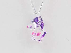 Blown Glass Dog Pendant Necklace